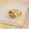 Brass Micro Pave Cubic Zirconia Cuff Open Rings IM2019-2-1