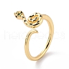 Spiral Snake Cubic Zirconia Cuff Rings RJEW-C017-09G-01-RS-3