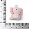 Flocky Opaque Resin Pendants RESI-G105-02B-3