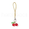 Cherry Glass & Acrylic Mobile Straps HJEW-JM02933-01-2