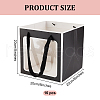Square Paper Gift Tote Bags with Plastic Visible Window ABAG-WH0051-10B-2