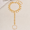 Brass Hollow Flower Tassel Anklets with Toe Chains for Women's Summer Dress OQ1163-3