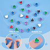   60Pcs 6 Colors Alloy Enamel Beads ENAM-PH0002-47-4