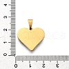 201 Stainless Steel Clay Pendants STAS-R166-02C-G-3