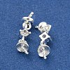 Brass Micro Pave Cubic Zirconia Peg Bails KK-B096-12S-2