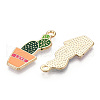 Alloy Enamel Pendants ENAM-G212-14G-02-1