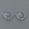 Twisted C-Shaped Coil Wrap Brass Stud Earrings JG3982-3