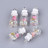 Glass Bottle Pendant Decorations GLAA-S181-05H-1