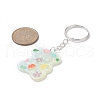 Bear/Rabbit Printed Opaque Acrylic Pendant Keychain KEYC-JKC00482-4