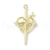 Rack Plating Alloy Pendants FIND-I039-044B-G-1