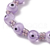 Lampwork Evil Eye Beads Braided Bead Bracelets for Men Women BJEW-MZ00160-05-3