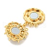 Brass Micro Pave Cubic Zirconia Magnetic Clasps KK-A214-20G-2