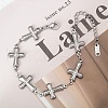 304 Stainless Steel Link Bracelets for Women BJEW-Q041-01B-P-1