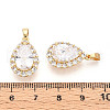 Brass Micro Pave Cubic Zirconia Pendants KK-N272-01G-01-3