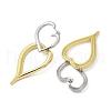 Brass Dangle Stud Earrings EJEW-M244-13GP-2