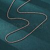 Brass Column Link Chain Necklaces for Women NJEW-D302-05RG-4