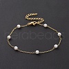 Round Plastic Imitation Pearl Beaded Bracelets BJEW-E054-10G-2