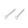 925 Sterling Silver Flat Pad  Stud Earring Findings STER-K167-045A-S-1