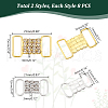 WADORN 16Pcs 2 Colors Alloy Crystal Rhinestone Connector Charms KK-WR0001-07-2