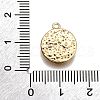 Brass Micro Pave Clear Cubic Zirconia Pendants KK-G530-02G-3