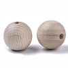 Natural Beech Wood Beads WOOD-T020-01D-2