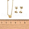 Butterfly 304 Stainless Steel Necklaces & Stud Earring Set for Women SJEW-C007-07G-5