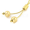 Teardrop ABS Imitation Pearl Slider Bracelets BJEW-P322-12G-3