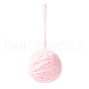 Yarn Knitted Christmas Ball Ornaments AJEW-P106-01C-1
