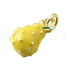 Brass with Enamel Charms KK-Q066-01G-G-2