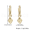 S925 Sterling Silver Rhombus Hoop Earrings ZM7245-2