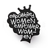 Word Empowered Women Empower Women Enamel Pin JEWB-D013-02G-1