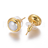 Mother's Day Jewellery Natural Pearl Stud Earrings EJEW-F230-13G-3