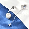 304 Stainless Steel Plastic Imitation Pearl Stud Earrings EJEW-Z089-19P-3