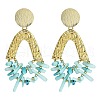 304 Stainless Steel Teardrop Boho Stud Earrings EJEW-K294-04G-1