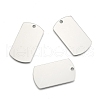 201 Stainless Steel Rectangle Stamping Blank Tag Pendants STAS-S031-03-2