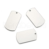 Tarnish Resistant 201 Stainless Steel Rectangle Stamping Blank Tag Pendants STAS-S031-03-2
