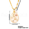 Fashionable Women's Star Moon Oval Brass Enamel Pendant Necklaces LO5059-2-2