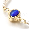 Brass Micro Pave Clear Cubic Zirconia Magnetic Clasps KK-H480-44G-4