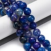 Natural Dragon Veins Agate(Dyed & Heated) Beads Strands G-K390-A08-01-1
