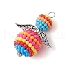 Rainbow Style ABS Plastic Pendants PALLOY-JF02739-4