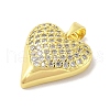 Rack Plating Brass Clear Cubic Zirconia Pendants KK-S380-08G-2