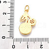 Brass Micro Pave Clear Cubic Zirconia Pendants KK-N268-80G-3