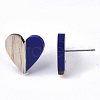 Resin & Wood Stud Earrings EJEW-N017-002A-C01-4