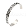 304 Stainless Steel Open Cuff Bangles BJEW-P300-02P-1