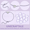 DIY Blank Heart 304 Stainless Steel Link Bracelet Making Kit BJEW-UN00005-5