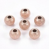 Ion Plating(IP) 304 Stainless Steel Textured Beads STAS-I081-8mm-04RG-1