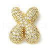 Rack Plating Brass Clear Cubic Zirconia Pendants KK-S378-01G-X-1
