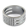Zinc Alloy Sewing Thimble Rings with Chinese Characters for Blessing TOOL-R026-05-1