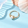Mother's Day Jewellery Round Natural Cultured Freshwater Pearl Finger Ring RJEW-JR00752-2