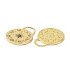 Brass Clear  Cubic Zirconia Pendants ZIRC-C024-27G-3